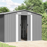 Capanno da Giardino Grigio 257x990x181 cm in Acciaio Zincato 47037