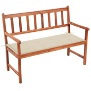 Panchina da giardino arredo esterno per patio arredo per terrazzo con cuscino 120 cm legno massello di acacia 02_0011347