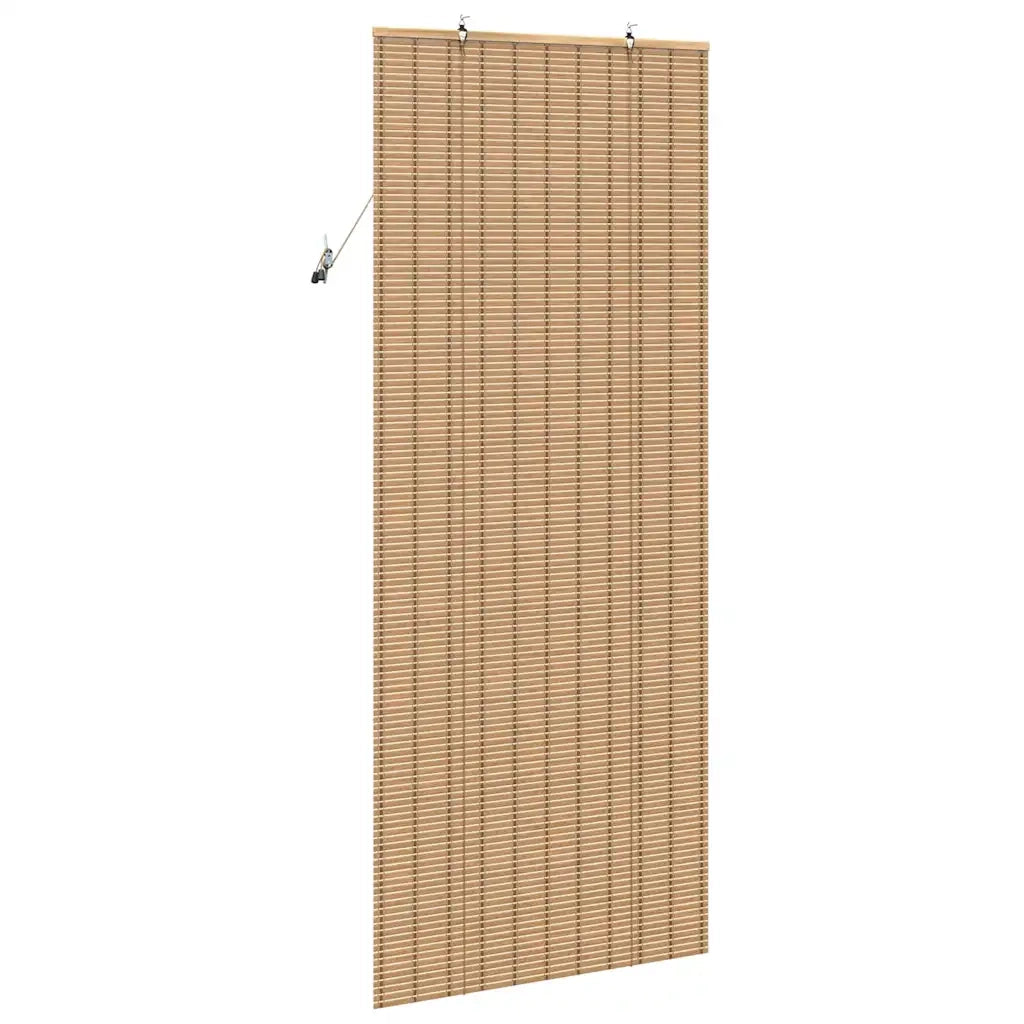 vidaXL Tenda a rullo con tende Marrone Chiaro 100 x 220 cm Bambù