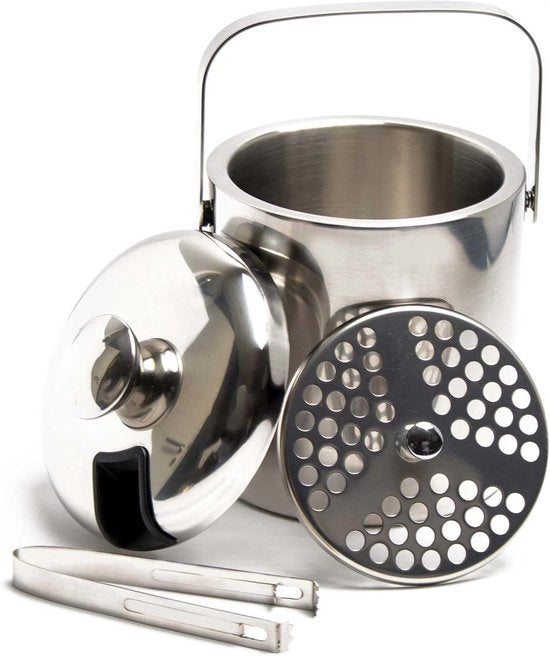 Semifreddo con Coperchio - Acciaio Inox - 1,3 Litri - Fino a 30 Blocchi di Gelato