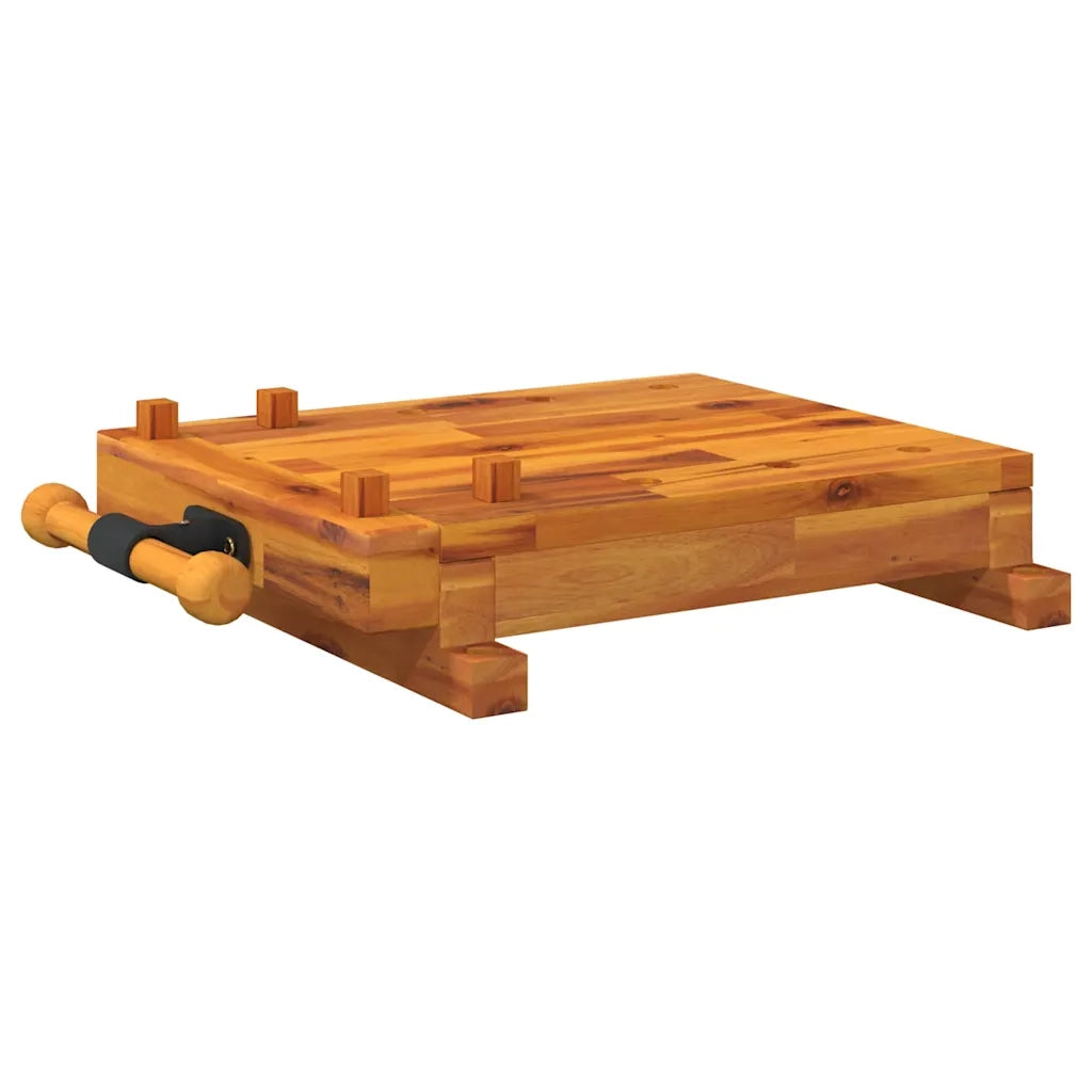 Banco da Lavoro con Morsa 52x44x9,5 cm Legno Massello di Acacia CFW4824418