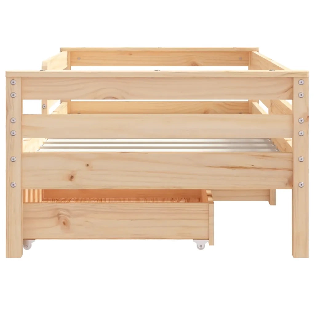 Giroletto Bambini | Letto Infantile | Lettino con Cassetti 70x140 cm Legno Massello di Pino