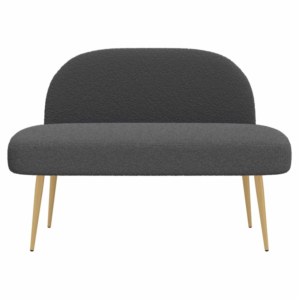 Panchina imbottita con schienale Grigio scuro 110 x 60 x 76 cm