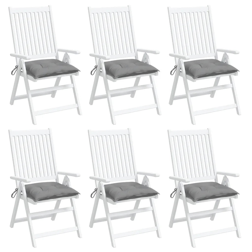 Cuscini per Sedie 6 pz Grigi 40x40x7 cm in Tessuto cod mxl 41725