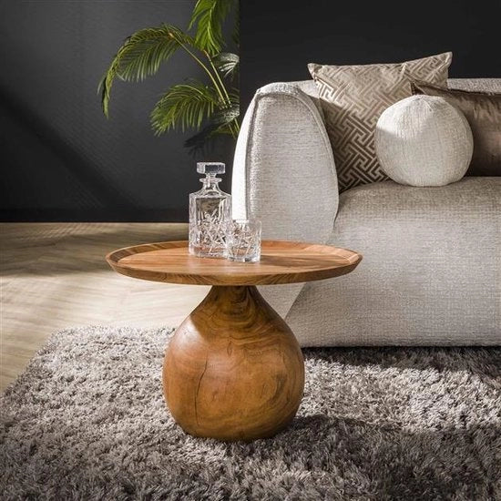 Tavolo da Salotto Ronde in Acacia 60 x 60 x 41 cm - 60 x 60 x 41 cm - Hout - Moderno - Rond