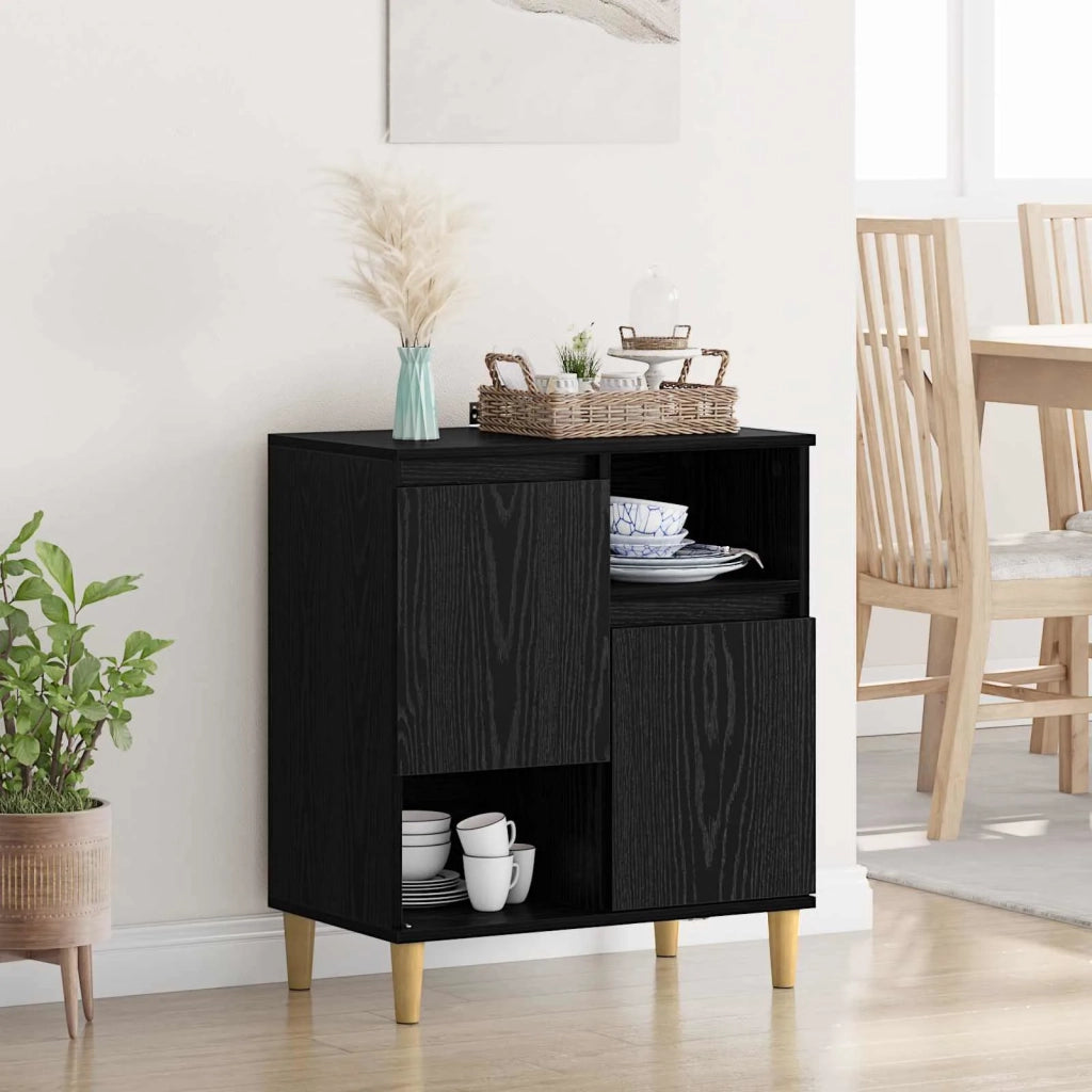 Credenza | Madia | Buffet da pranzo | Armadio da pranzo Rovere nero 35 x 60 x 70 cm Legno multistrato