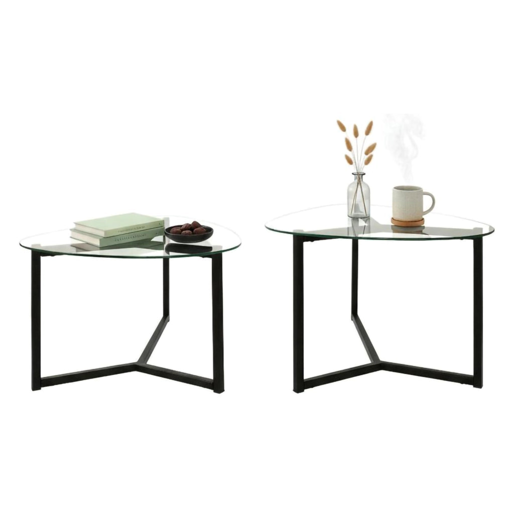 Flora, Tavolino da Salotto Modulare Multifunzionale, 82x58x40h cm Nero