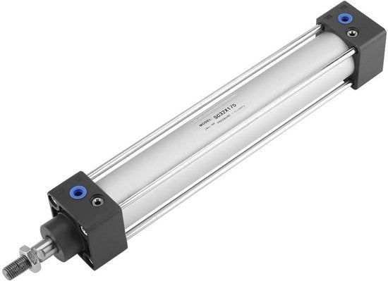 Cilindro pneumatico 32 mm di diametro - 200 mm di corsa - doppio/monofunzionale - lega di alluminio - silenzioso - funzione di conservazione dell'olio - cilindro a aria