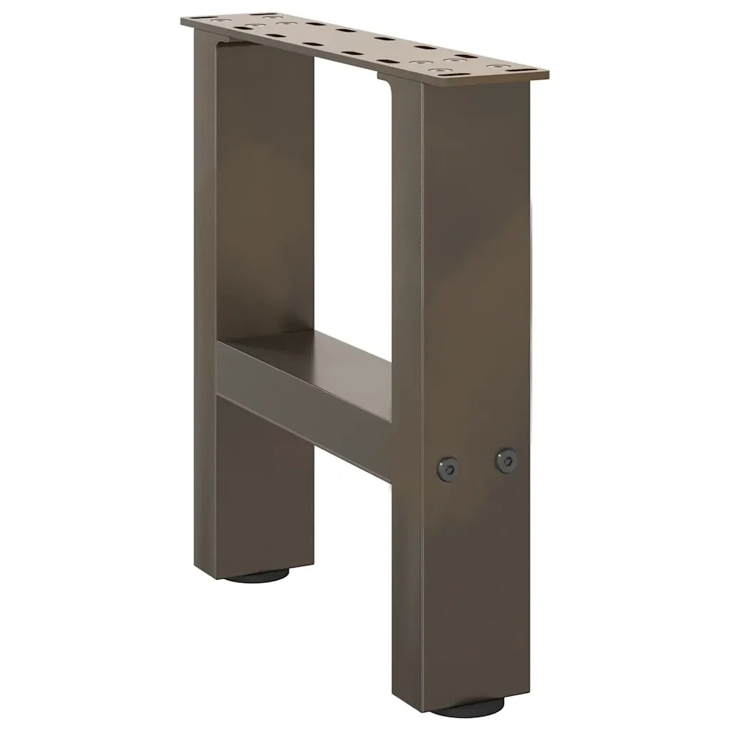 Gambe per Tavolino da Caffè in Acciaio Naturale 2 pz 30x(30-31) cm Acciaio 4013255