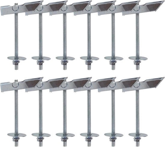 M6 x 100 mm Spiedi per imbullonare oggetti pesanti su lastre di gesso - Set da 12 pezzi