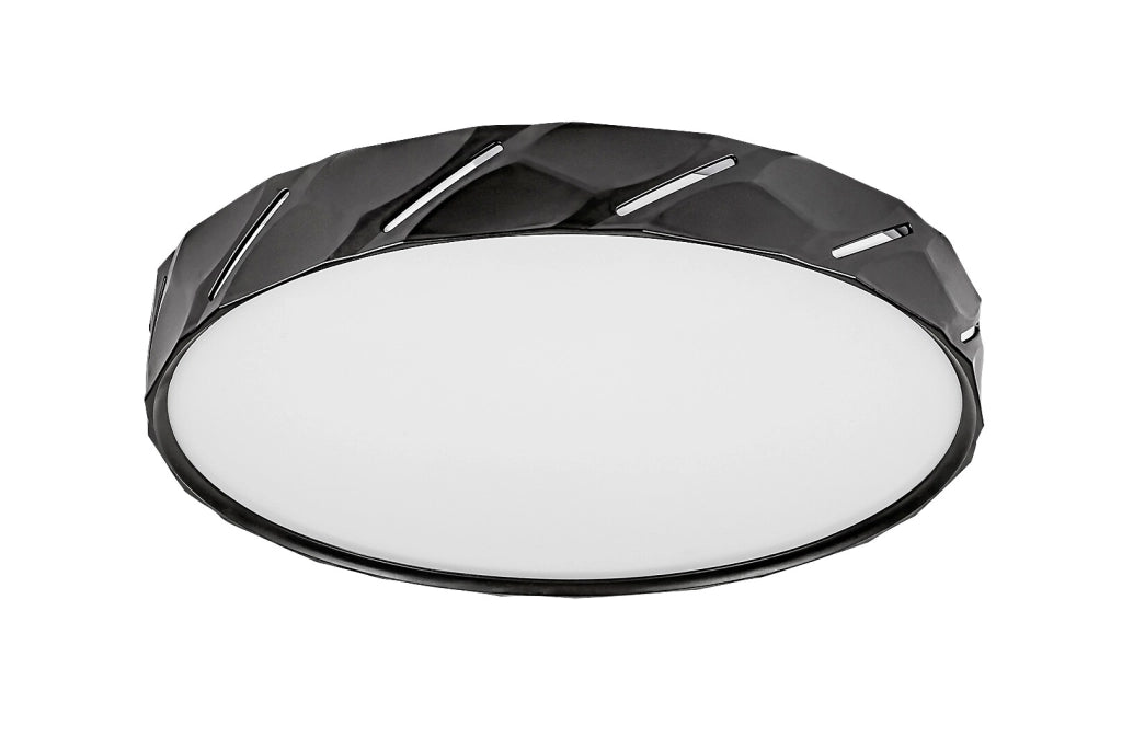 Plafoniera LED 39cm 25W nera opaca tonda Nessira Rabalux