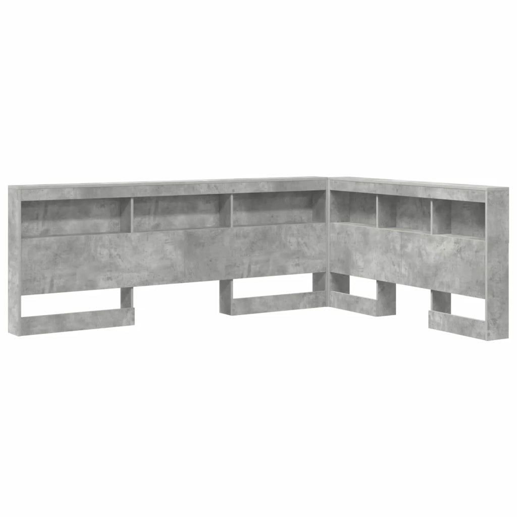 Testata contenitore Grigio cemento 140 cm Legno multistrato 3335488