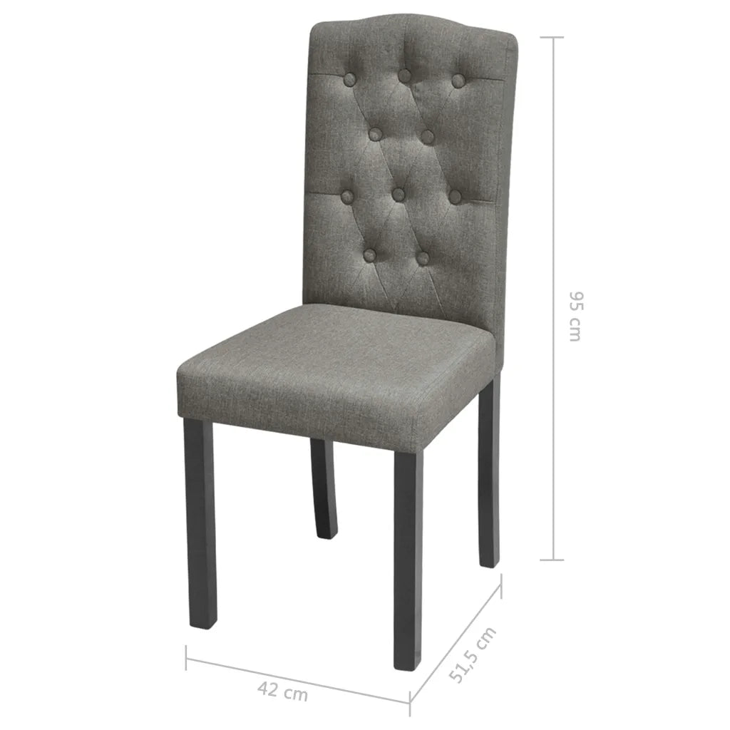 Sedie da Pranzo 6 pz Grigio in Tessuto cod mxl 25254