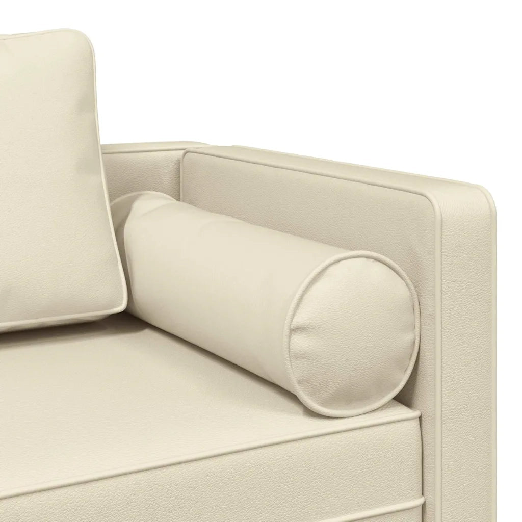 Sdraio con Cuscini Crema in Similpelle CFW5842822