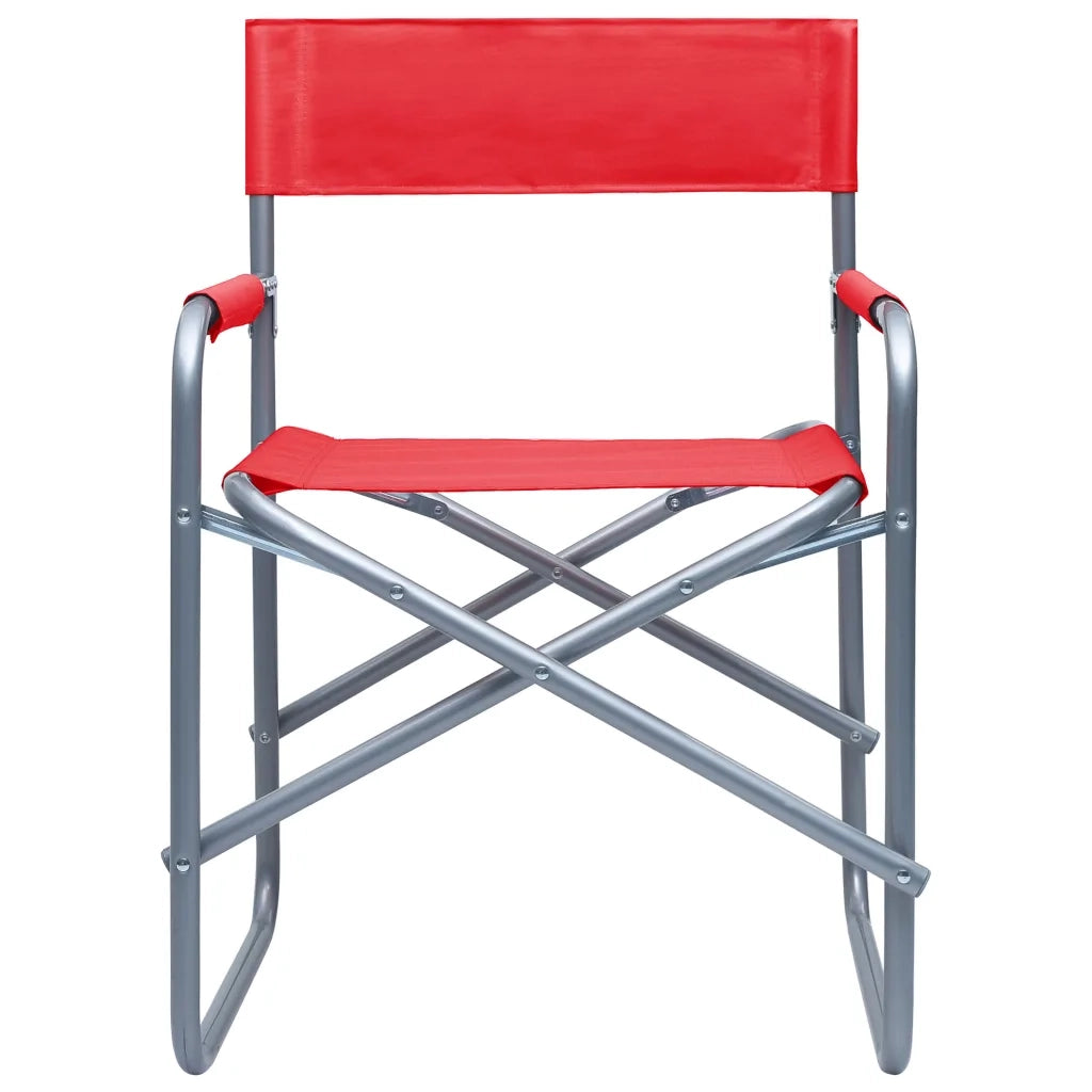 Sedie da Regista 2 pz in Acciaio Rosse cod mxl 106981