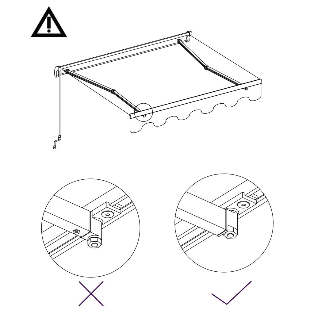 Tenda da Sole Retrattile Manuale-Tenda parasole per Patio 300x250 cm Blu e Bianca