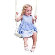 Altalena per Bambini ¨C Zephmum ¨C Bianco con Luci LED, 39x16.5x120-180 cm