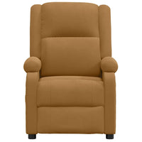 Poltrona Elettrica Massaggiante Reclinabile Marrone in Velluto cod mxl 43239