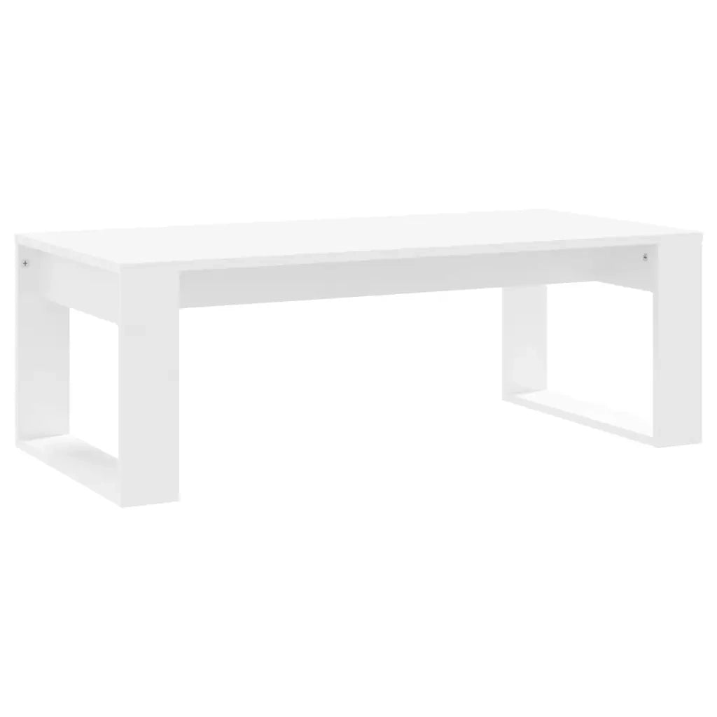 Tavolino da Salotto Bianco 102x50x35 cm in Legno Multistrato 823358
