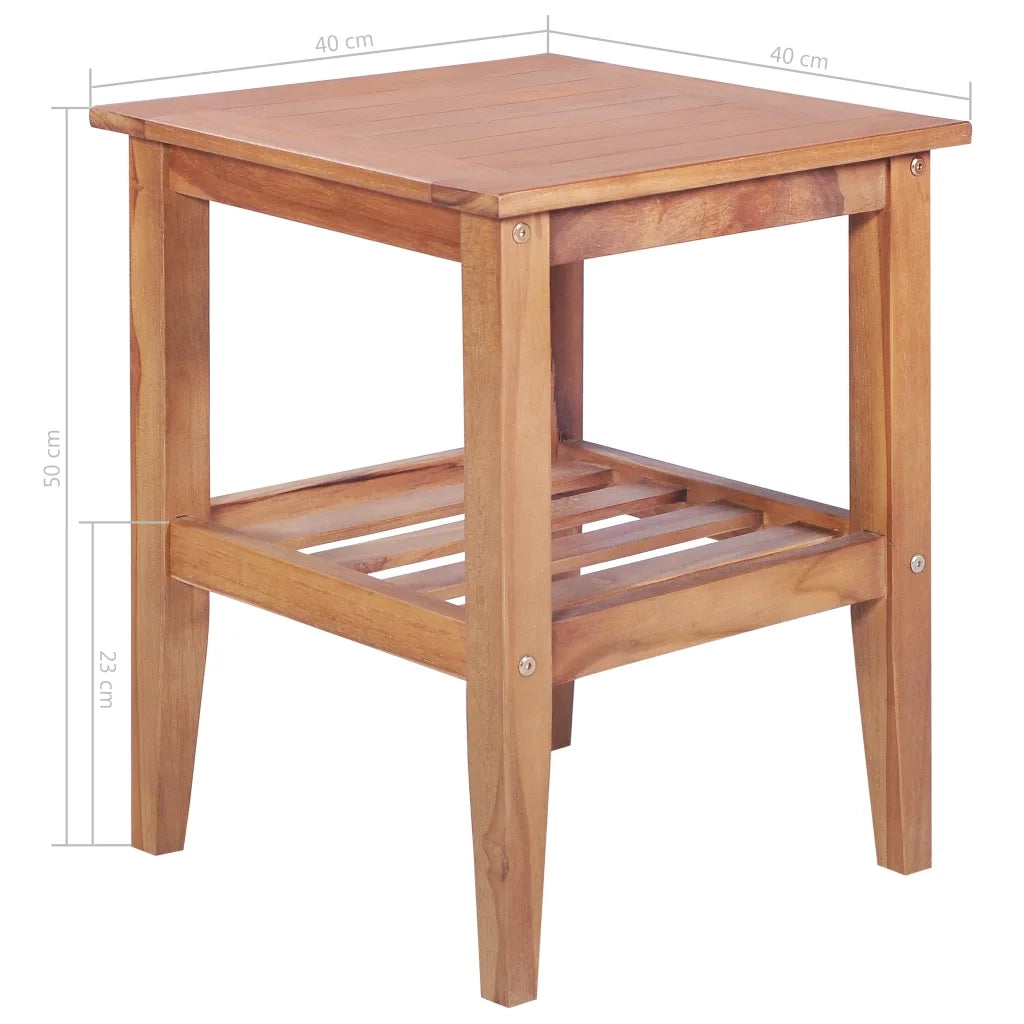 Tavolino da Salotto-Tavolino da soggiorno-Tavolo 40x40x50 cm Quadrato Legno Massello di Teak