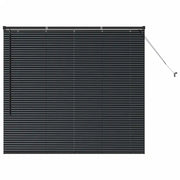 Tendaggi a Veneziana | Tenda a lamelle Nero 130 x 145 cm Alluminio