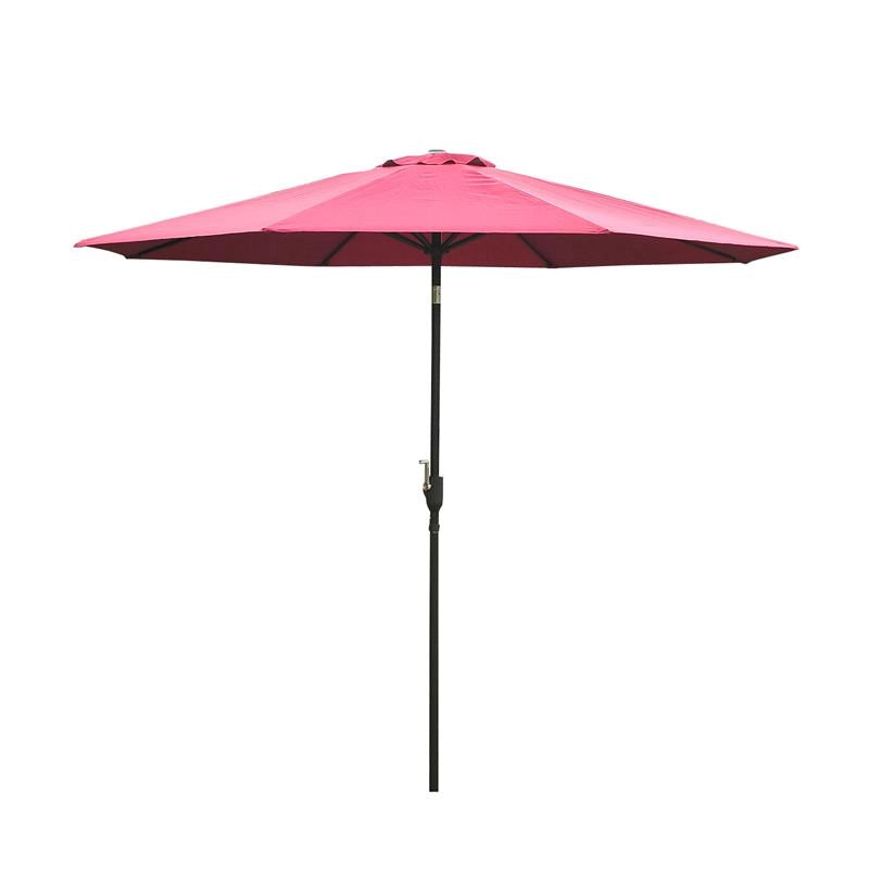 OMBRELLONE DA GIARDINO CON MANOVELLA E TESTA INCLINABILE 300 X 245 CM ROSSO