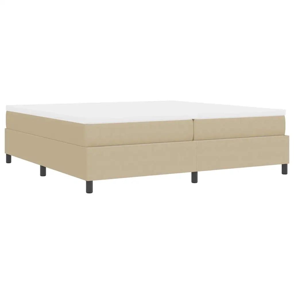 Letto a molle Grigio chiaro e bianco 200 x 200 cm 3337486