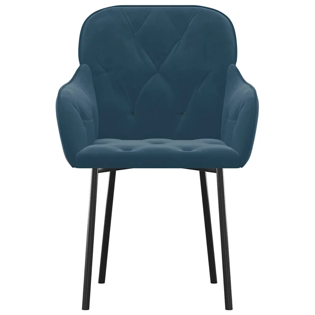 Sedie da Pranzo 2 pz Blu in Velluto 344844