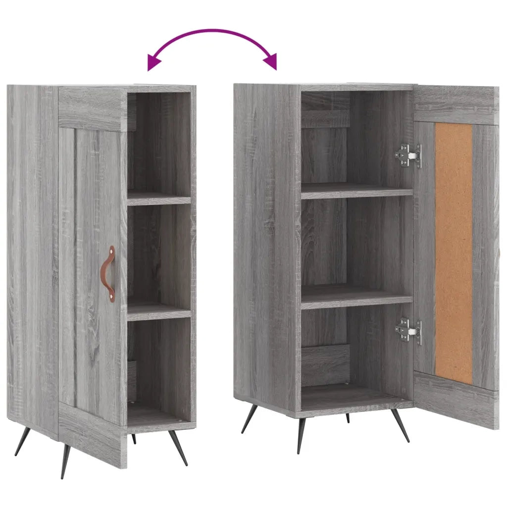 Credenza Grigio Sonoma 34,5x34x90 cm in Legno Multistrato 830418