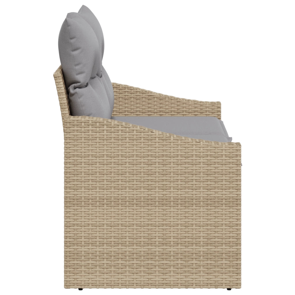 Divano da giardino a 2 posti  con cuscini Beige in Polirattan
