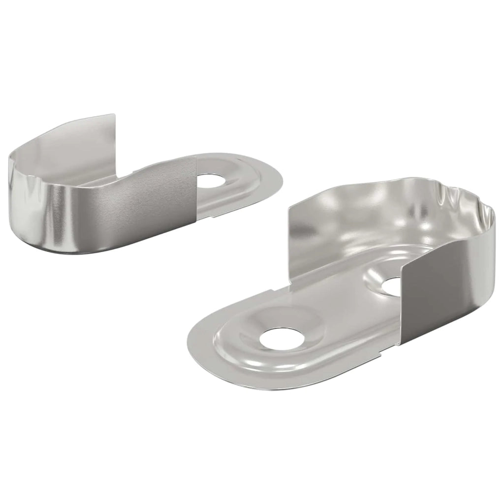 Braccio per asta dell'armadio 2 pcs Zinco Bianco Ferro 864897