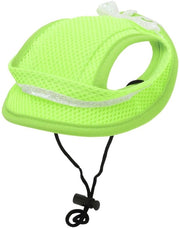 Ombrellone per Cani/Topi Reclinabile - Accessorio Estivo - Protezione Solare per Cani/Topi - Polyester - Verde Fluorescente - Comfort di Portata con Orecchioni - Cappuccio per Cani