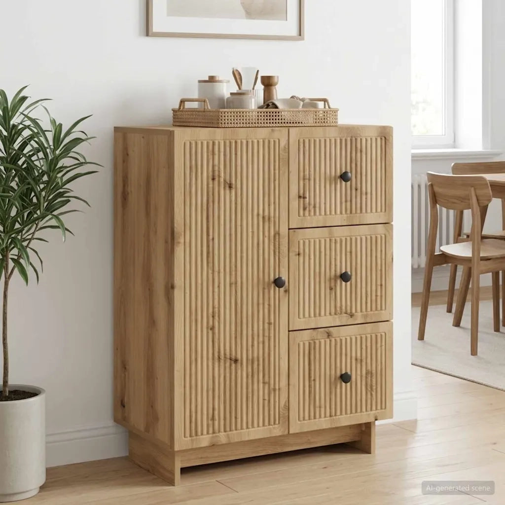 Credenza con cassetto Rovere Artigianale 66 x 34,5 x 90 cm 893944