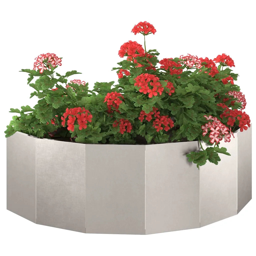 Fioriera-Vaso-Contenitore per Piante Argento 120 x 60 x 35 cm Acciaio inossidabile