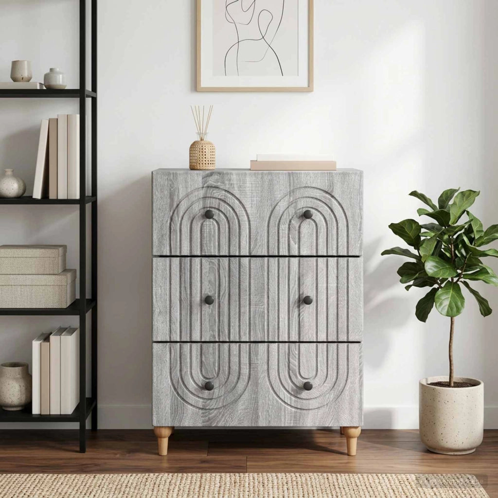 Mobile con Cassetti Grigio Sonoma 66 x 34,5 x 90 cm 894151