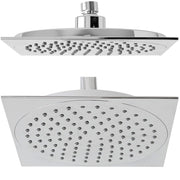 Trade Shop - Soffione Doccia Slim Quadrato 20 X 20 Cm Plus In Abs Cromato Miscelatore -