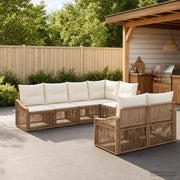 Set Divano da Giardino 7 pz 7-Numero di posti Beige polyrattan 3436065