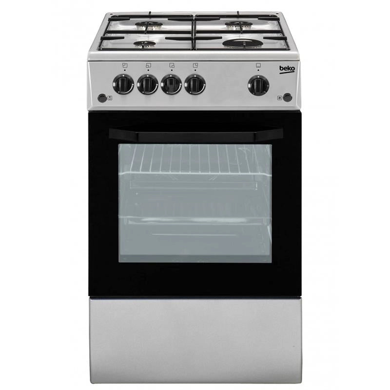 BEKO CSG42011FS CUCINA LIBERA INSTALLAZIONE CON PIANO COTTURA 4 FUOCHI GAS E FORNO 9500W 50X50