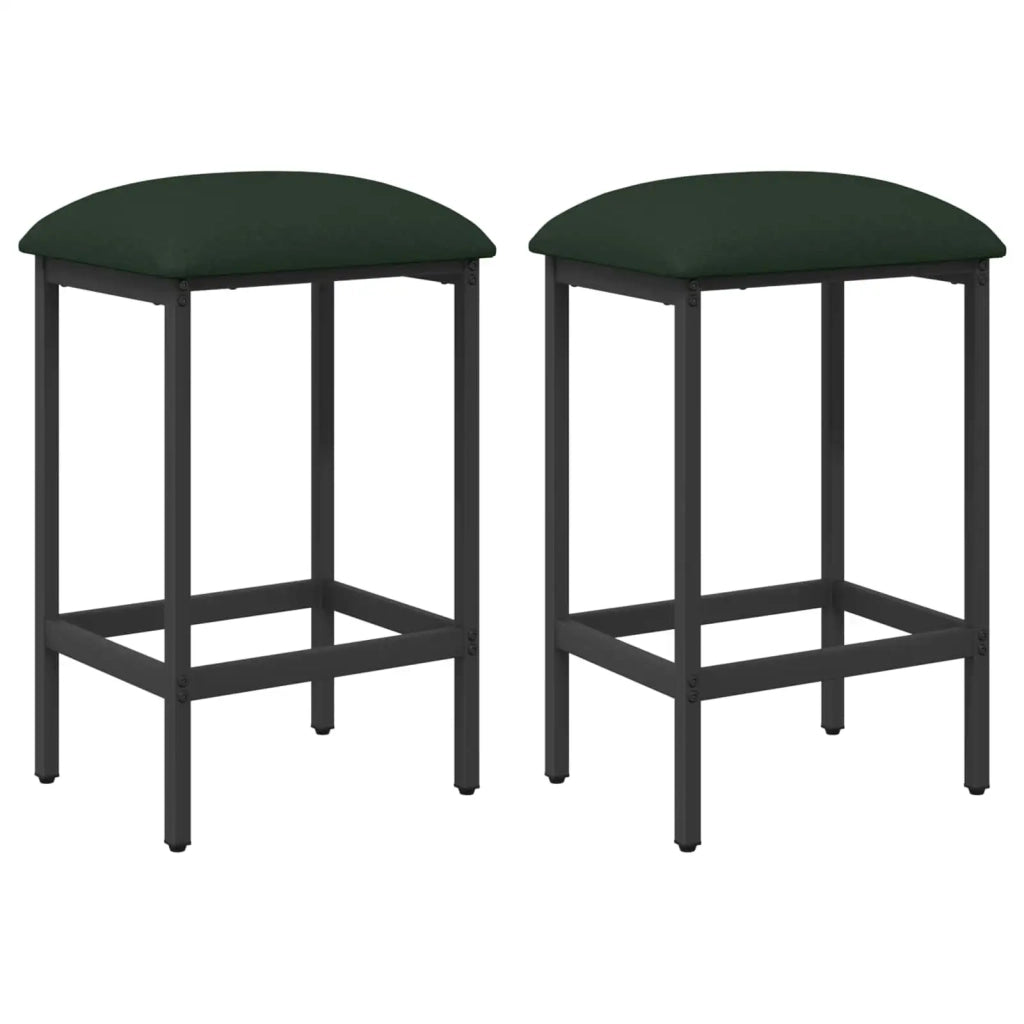 Sgabello da bar 2 pcs Verde Scuro 40 x 32 x 64 cm 8006164