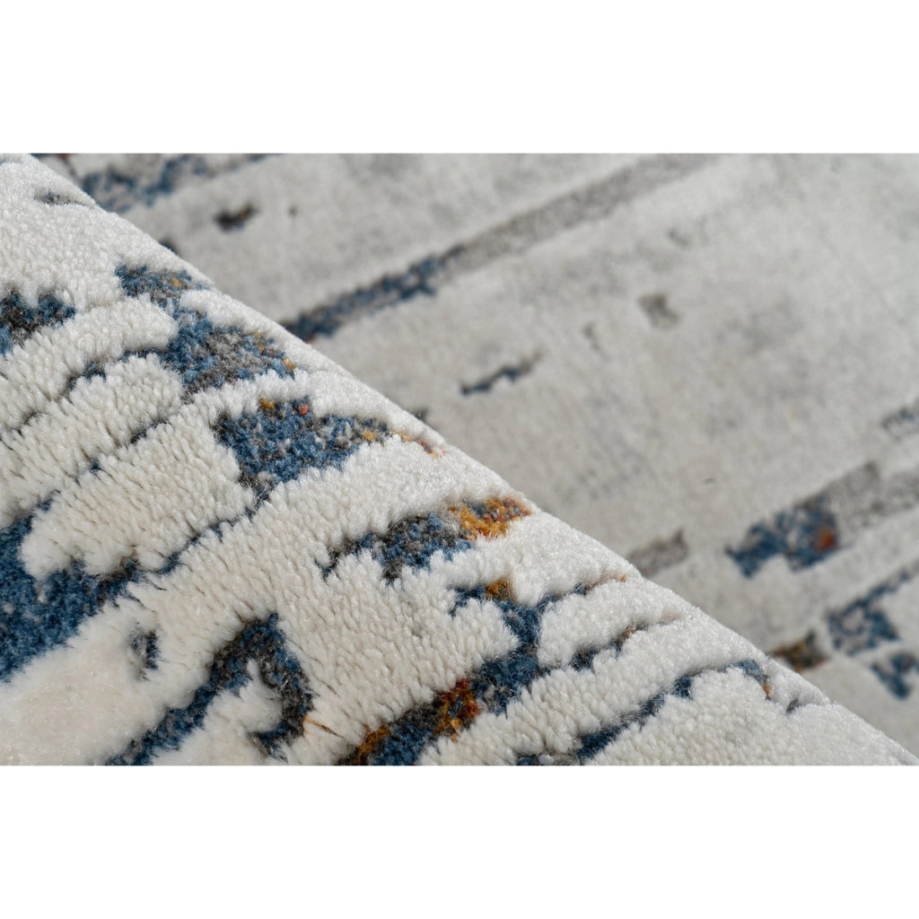 Tappeto di design Lorin 425 in grigio e multicolore
