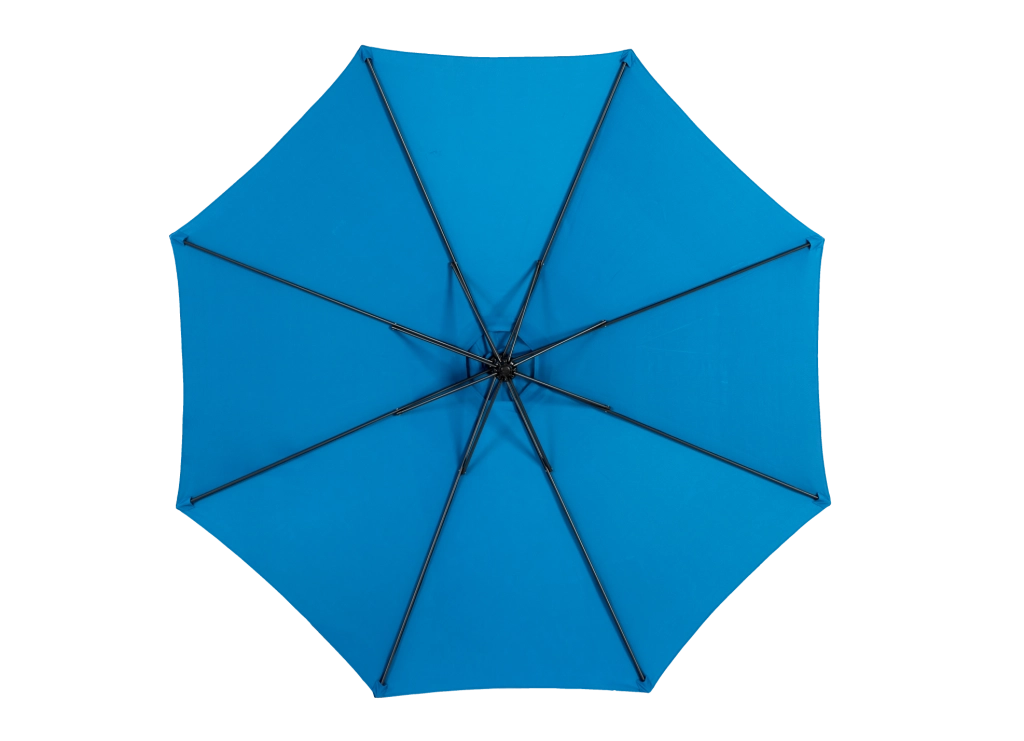 Ombrellone da giardino a sbalzo 10 ft con manovella e inclinazione; blu scuro; in acciaio