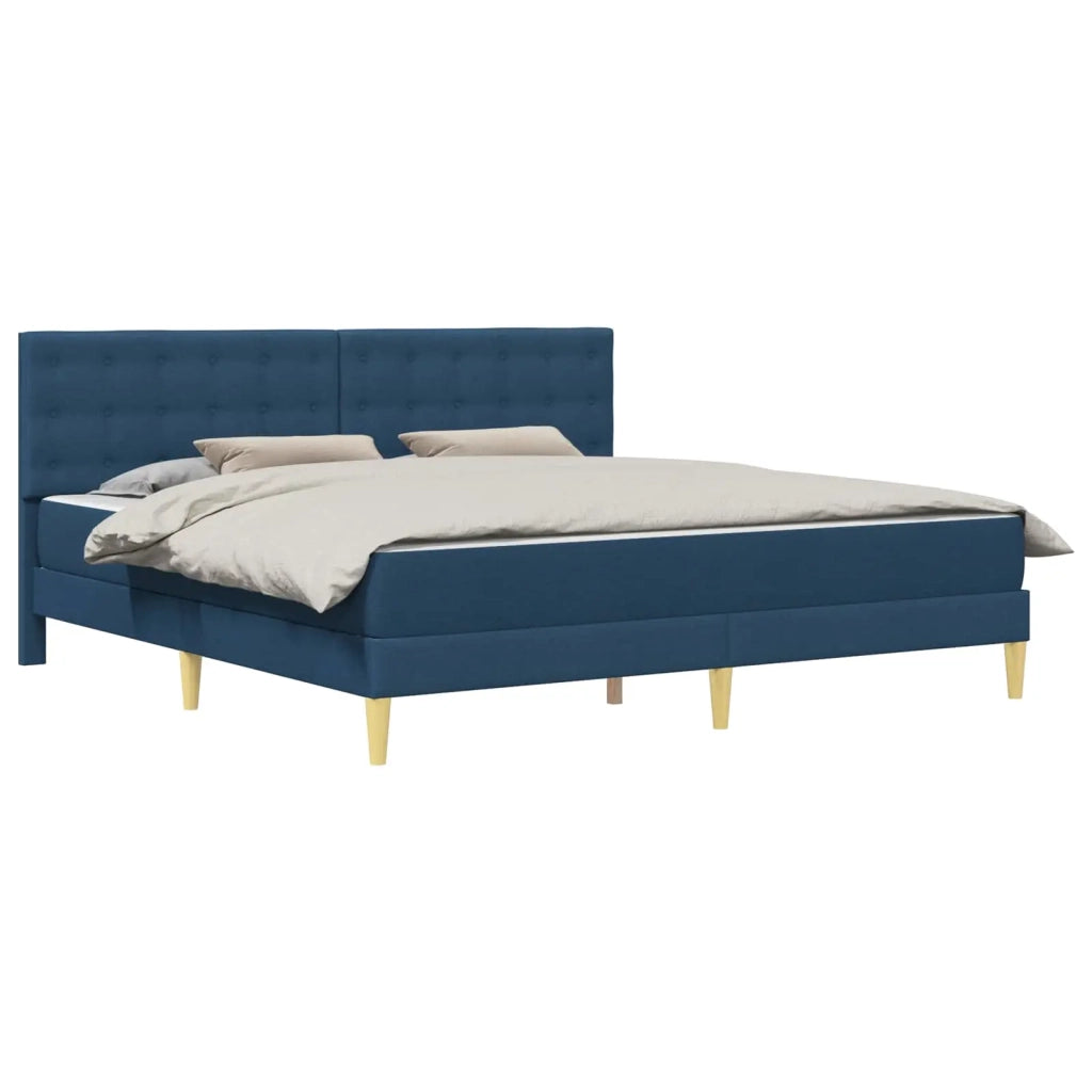 Struttura letto con materasso Blu 200 x 200 cm Tessuto 3415132