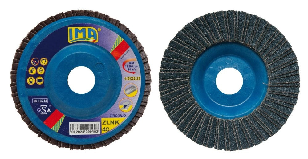 10pz ima disco zirconio a lamelle mm.115 gr. 80 cod:ferx.13455
