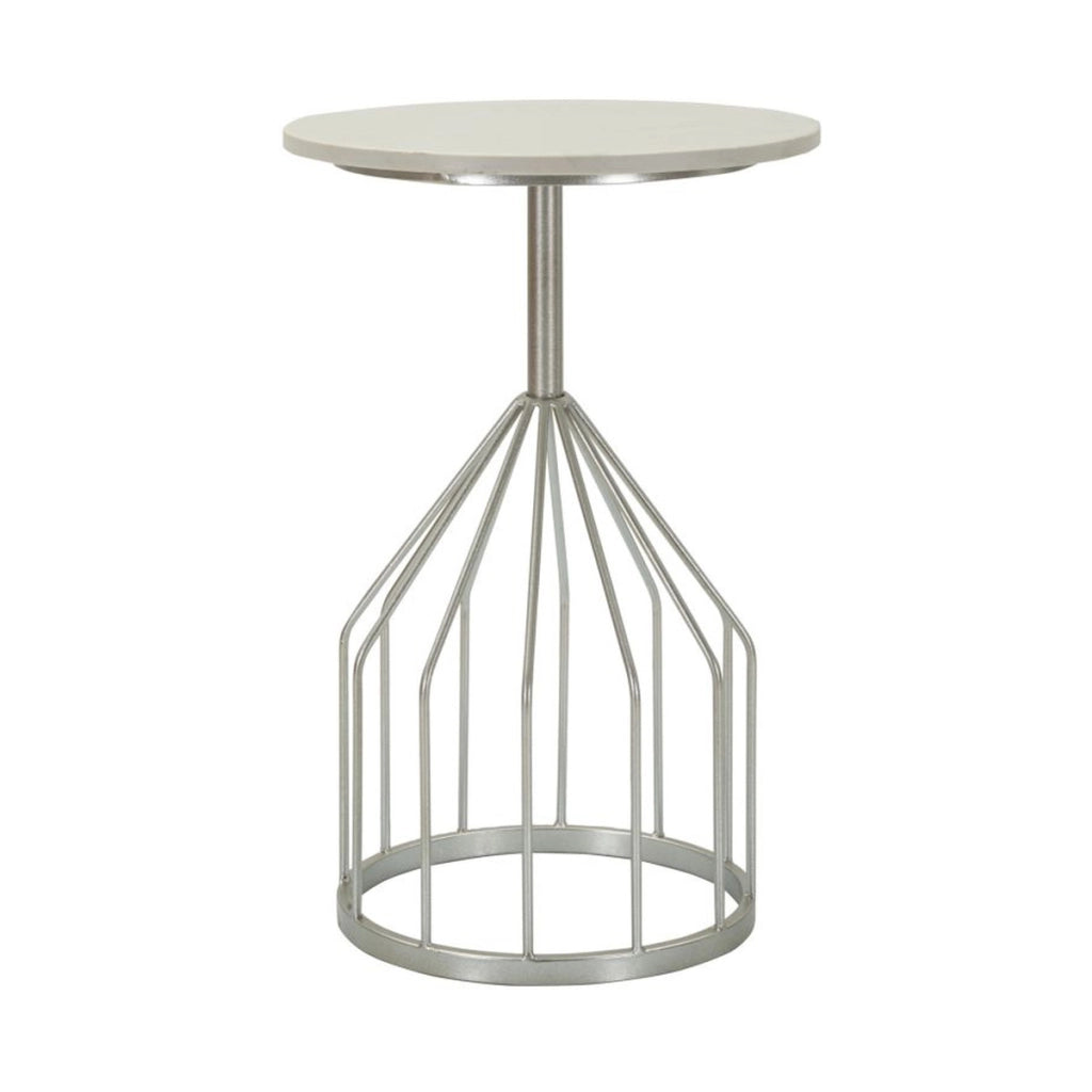 Tavolino VKH532, Argento, Marmo, 37,5x37,5x58 cm