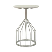 Tavolino VKH532, Argento, Marmo, 37,5x37,5x58 cm