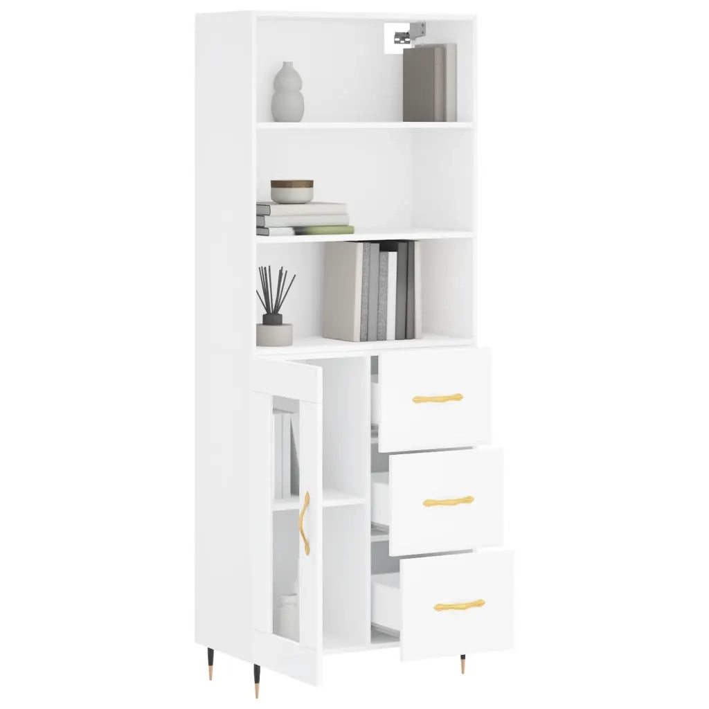 Credenza Bianca 69,5x34x180 cm in Legno Multistratocod mxl 125372