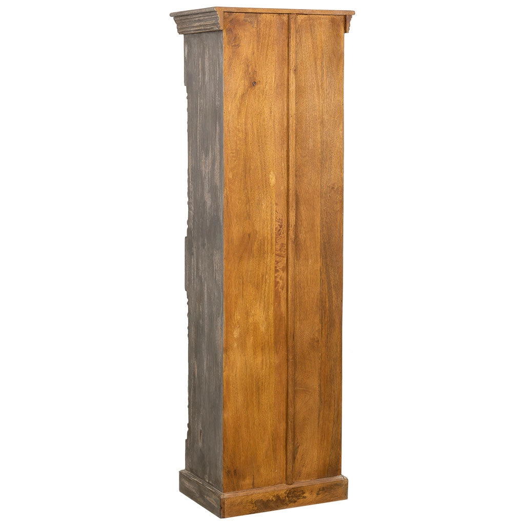 Scaffale in legno finitura artigianale 57x37x180h cm