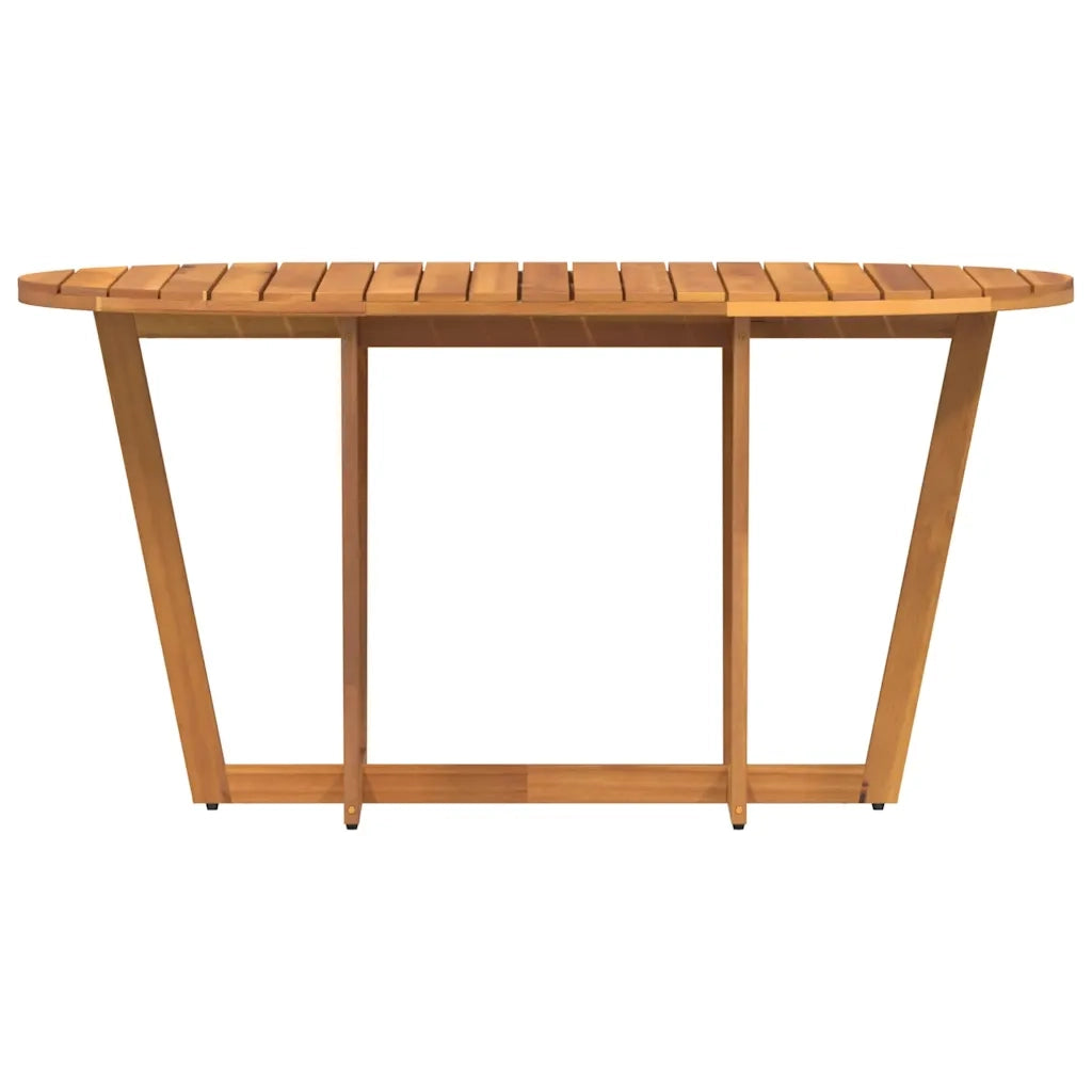 Tavolo da pranzo ovale da giardino 150x90x75 cm in Legno Massello di Acacia 4108136
