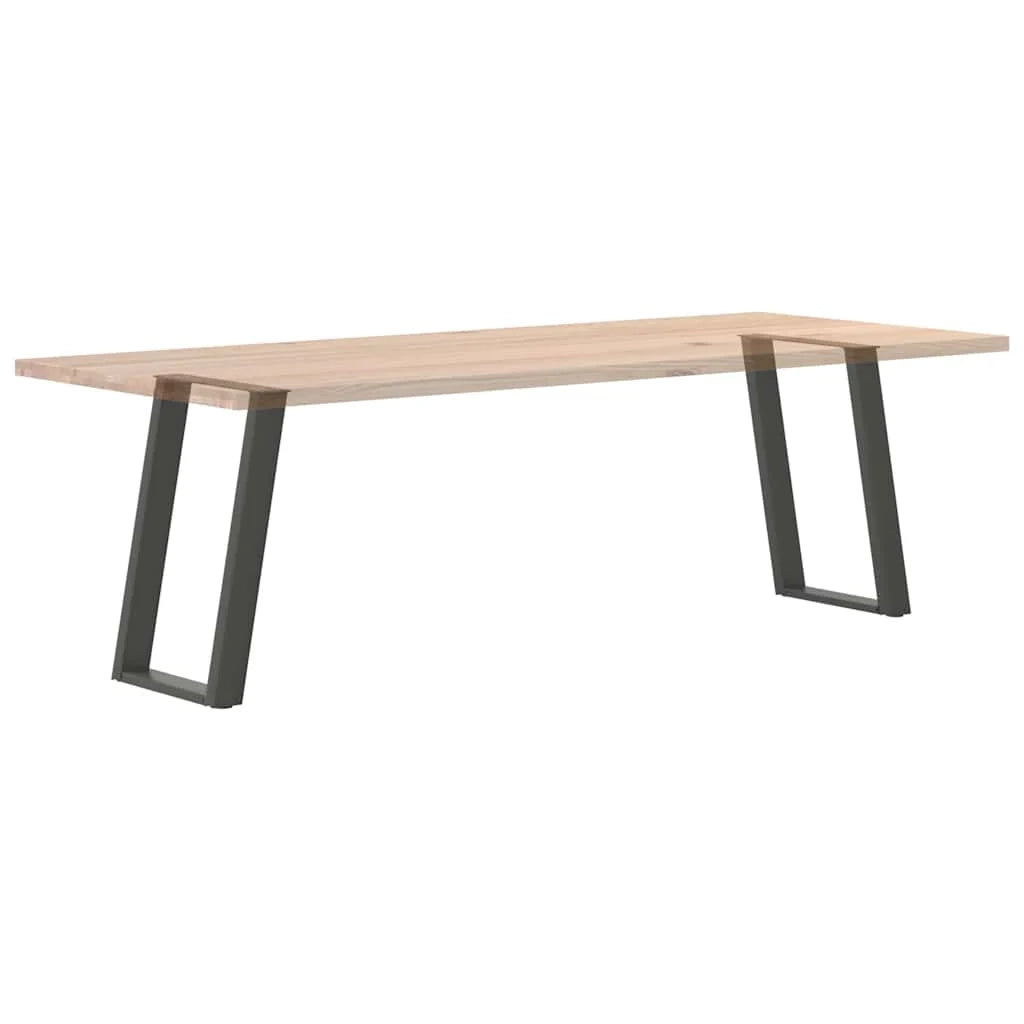 Set di 2 gambe regolabili per tavolo da pranzo a forma di U design moderno 60 x 72-73 cm acciaio antracite 02_0057070