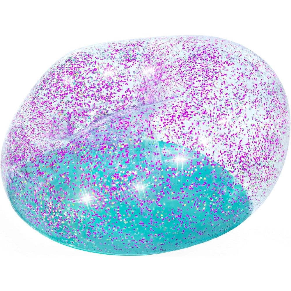 Trade Shop - Poltrona Pouf Gonfiabile Glitter Dream Per Bambini +6 Anni 114 X 112 X 66 Cm 75115 -